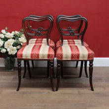 Load image into Gallery viewer, Set of Four Antique English Rosewood Balloon Back Dining Chairs. B13049
