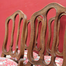 Load image into Gallery viewer, Set of Six Antique French Chairs with Open Work Backs and William Morris Strawberry Thief Seats. B12875
