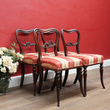 Load image into Gallery viewer, Set of Four Antique English Rosewood Balloon Back Dining Chairs. B13049

