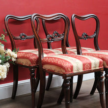 Load image into Gallery viewer, Set of Four Antique English Rosewood Balloon Back Dining Chairs. B13049
