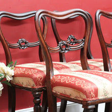 Load image into Gallery viewer, Set of Four Antique English Rosewood Balloon Back Dining Chairs. B13049
