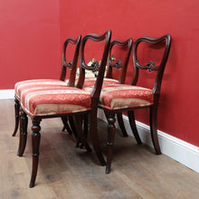 Load image into Gallery viewer, Set of Four Antique English Rosewood Balloon Back Dining Chairs. B13049
