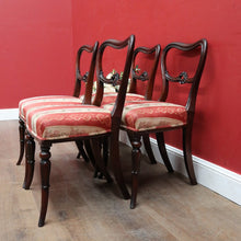 Load image into Gallery viewer, Set of Four Antique English Rosewood Balloon Back Dining Chairs. B13049
