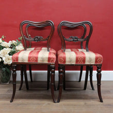 Load image into Gallery viewer, Set of Four Antique English Rosewood Balloon Back Dining Chairs. B13049
