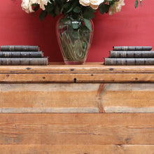 Load image into Gallery viewer, Antique English Pine Lift Lid Storage Trunk/Blanket Box with Iron Hardware. B13113
