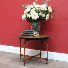 Load image into Gallery viewer, Antique Australian Maple Lamp or Side Table with Gate Leg Base and X Stretcher. B12677
