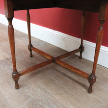 Load image into Gallery viewer, Antique Australian Maple Lamp or Side Table with Gate Leg Base and X Stretcher. B12677
