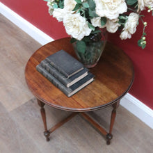Load image into Gallery viewer, Antique Australian Maple Lamp or Side Table with Gate Leg Base and X Stretcher. B12677
