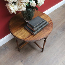 Load image into Gallery viewer, Antique Australian Maple Lamp or Side Table with Gate Leg Base and X Stretcher. B12677
