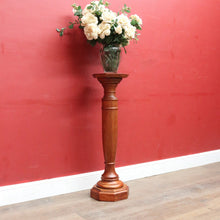 Load image into Gallery viewer, Antique 1920s English Maple Plant Stand  or Octagonal Pedestal Statue Stand. B13114
