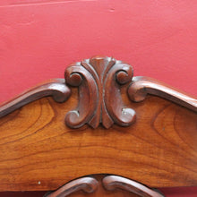 Load image into Gallery viewer, Victorian Mahogany High Back English Church Chair with Carved Crown Detail. B12671
