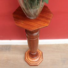 Load image into Gallery viewer, Antique 1920s English Maple Plant Stand  or Octagonal Pedestal Statue Stand. B13114
