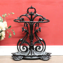 Load image into Gallery viewer, Antique Australian Furphy Cast Iron Umbrella and Walking Stick Stand. B13112
