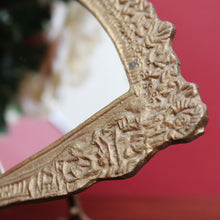 Load image into Gallery viewer, Antique French Art Deco Vanity Mirror with Brass Fan Shaped Frame. B12877
