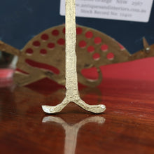 Load image into Gallery viewer, Antique French Art Deco Vanity Mirror with Brass Fan Shaped Frame. B12877
