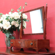 Load image into Gallery viewer, Antique Georgian Regency Bowfront Mahogany Mirror with Drawers and Inlay. B12878
