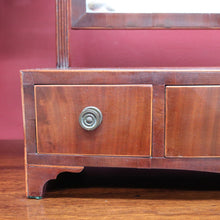 Load image into Gallery viewer, Antique Georgian Regency Bowfront Mahogany Mirror with Drawers and Inlay. B12878
