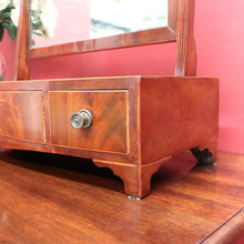 Load image into Gallery viewer, Antique Georgian Regency Bowfront Mahogany Mirror with Drawers and Inlay. B12878
