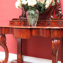 Load image into Gallery viewer, Antique Victorian Mahogany Duchess Dressing Table with Oval Mirror and Carved Supports. B13051

