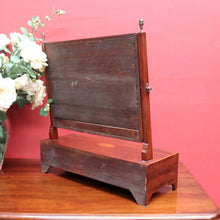 Load image into Gallery viewer, Antique Georgian Regency Bowfront Mahogany Mirror with Drawers and Inlay. B12878
