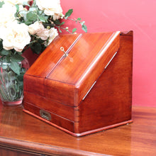 Load image into Gallery viewer, Antique English Mahogany Stationery Cabinet with Compendium Interior. B12879
