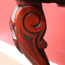 Load image into Gallery viewer, Antique Victorian Mahogany Duchess Dressing Table with Oval Mirror and Carved Supports. B13051
