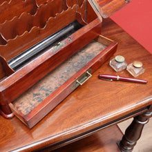 Load image into Gallery viewer, Antique English Mahogany Stationery Cabinet with Compendium Interior. B12879
