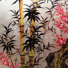 Load image into Gallery viewer, Set of Three Japanese Cherry Blossom Artworks with Gold Leaf and Lacquer Finish. B12879
