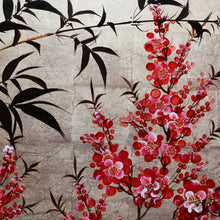Load image into Gallery viewer, Set of Three Japanese Cherry Blossom Artworks with Gold Leaf and Lacquer Finish. B12879
