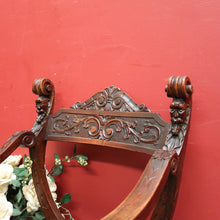Load image into Gallery viewer, x SOLD Antique French Walnut Renaissance-Style Cross or X-Frame Church Chair or Hall Chair. B12420
