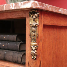 Load image into Gallery viewer, x SOLD Antique Marble and Oak Bedside Cabinets, Side, Lamp or Hall Table. B11573
