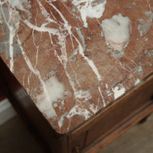 Load image into Gallery viewer, x SOLD Antique Marble and Oak Bedside Cabinets, Side, Lamp or Hall Table. B11573
