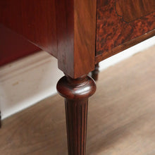 Load image into Gallery viewer, Antique English One Door Bedside Cabinet or Lamp Table with Marquetry Inlay. B12433
