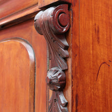 Load image into Gallery viewer, Antique Australian Cedar Chiffonier with Divided Cutlery Drawer Bun Feet Turned Supports and Two Door Cupboard. B12673
