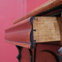 Load image into Gallery viewer, Antique Australian Cedar Chiffonier with Divided Cutlery Drawer Bun Feet Turned Supports and Two Door Cupboard. B12673
