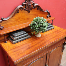 Load image into Gallery viewer, Antique Australian Cedar Chiffonier with Divided Cutlery Drawer Bun Feet Turned Supports and Two Door Cupboard. B12673
