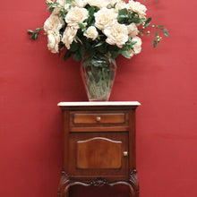 Load image into Gallery viewer, Antique French Mahogany and Marble Bedside Cabinet, Hall, Lamp or Side Table B11628
