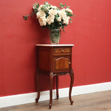Load image into Gallery viewer, Antique French Mahogany and Marble Bedside Cabinet, Hall, Lamp or Side Table B11628
