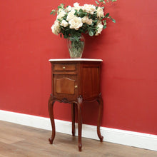 Load image into Gallery viewer, Antique French Mahogany and Marble Bedside Cabinet, Hall, Lamp or Side Table B11628
