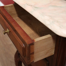 Load image into Gallery viewer, Antique French Mahogany and Marble Bedside Cabinet, Hall, Lamp or Side Table B11628

