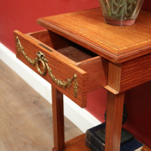 Load image into Gallery viewer, Antique French Cherrywood Bedside Table or Lamp Table, Paris, With Brass Feet. B12422
