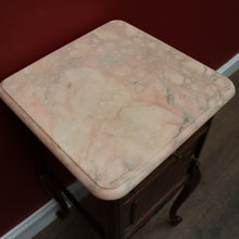 Load image into Gallery viewer, Antique French Mahogany and Marble Bedside Cabinet, Hall, Lamp or Side Table B11628
