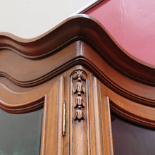 Load image into Gallery viewer, Vintage French Louis XV Style Walnut Vitrine Display Cabinet with Curved Glass. B13117
