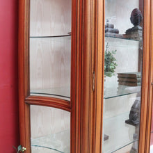 Load image into Gallery viewer, Vintage French Louis XV Style Walnut Vitrine Display Cabinet with Curved Glass. B13117

