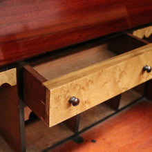 Load image into Gallery viewer, Antique English Mahogany Desk - 14 Drawer Leather Writing Surface Desk. B12435
