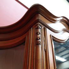 Load image into Gallery viewer, Vintage French Louis XV Style Walnut Vitrine Display Cabinet with Curved Glass. B13117
