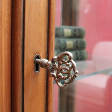Load image into Gallery viewer, Vintage French Louis XV Style Walnut Vitrine Display Cabinet with Curved Glass. B13117
