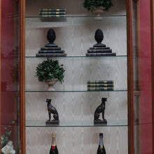 Load image into Gallery viewer, Vintage French Louis XV Style Walnut Vitrine Display Cabinet with Curved Glass. B13117
