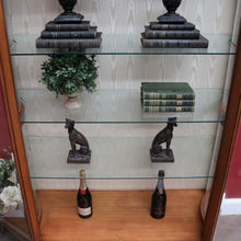 Load image into Gallery viewer, Vintage French Louis XV Style Walnut Vitrine Display Cabinet with Curved Glass. B13117
