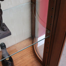Load image into Gallery viewer, Vintage French Louis XV Style Walnut Vitrine Display Cabinet with Curved Glass. B13117
